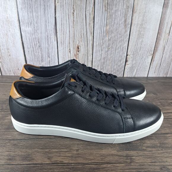 Allen Edmonds Courtside Men's Black Leather Lace Up Sneaker (Read Description) - Picture 3 of 10